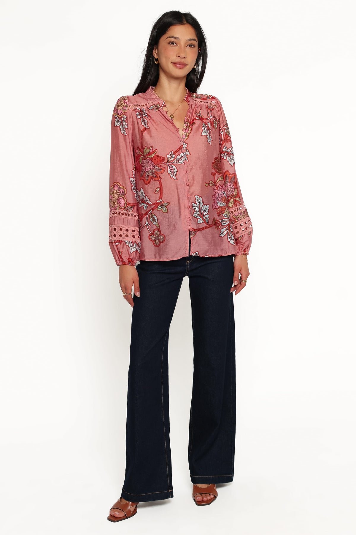 Eugenia Top in Pink Floral – view 2 of 7