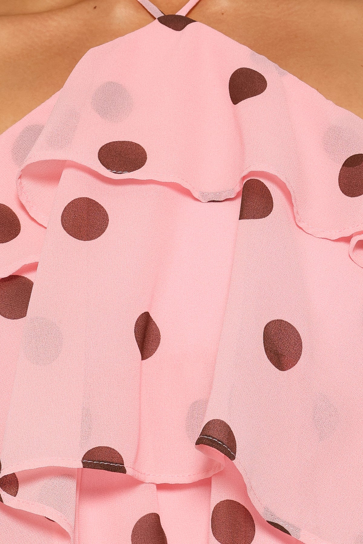 Helena Halterneck Top in Pink Polka Dot – view 7 of 7