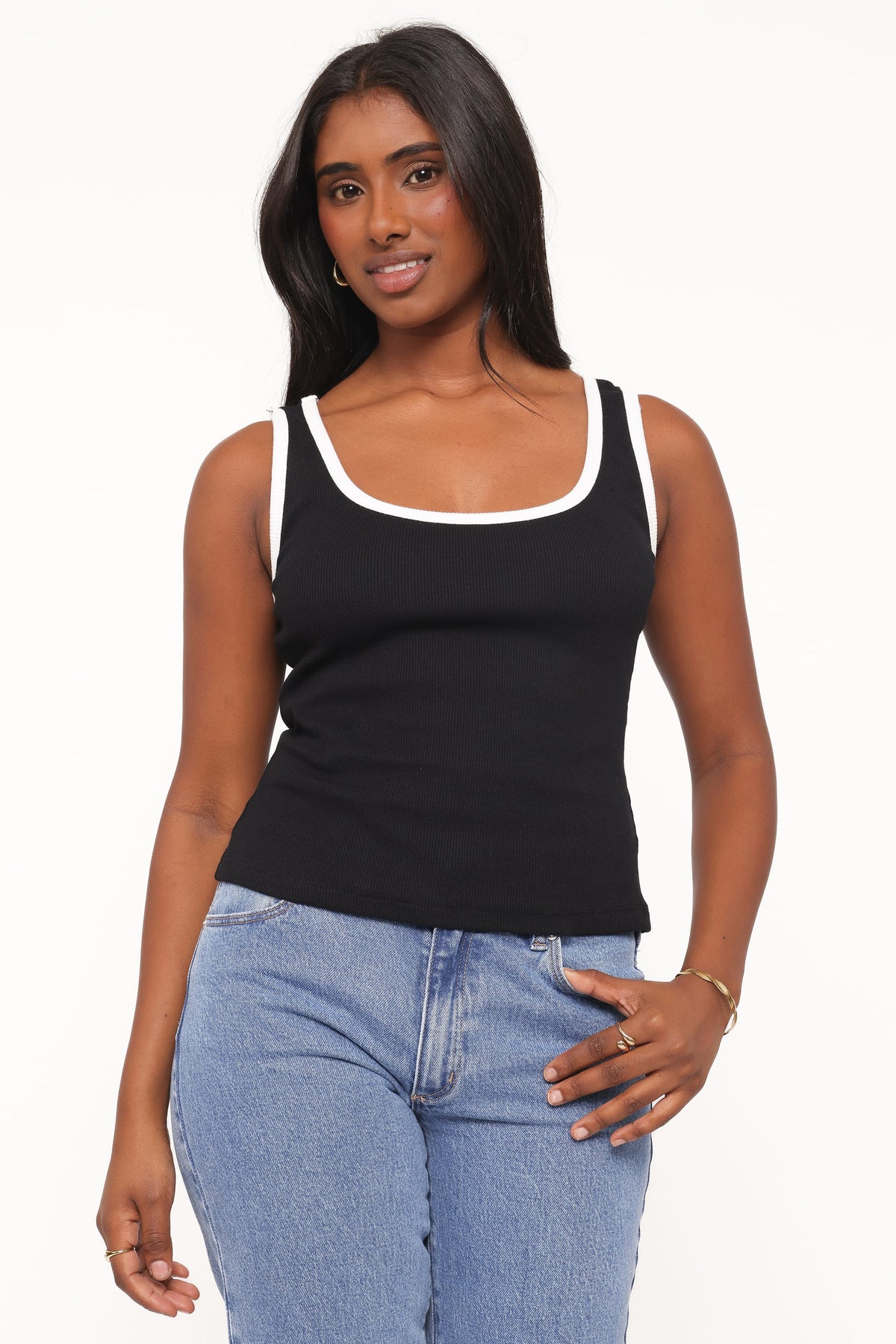 Juanita Knit Top in Black/White – view 2 of 6