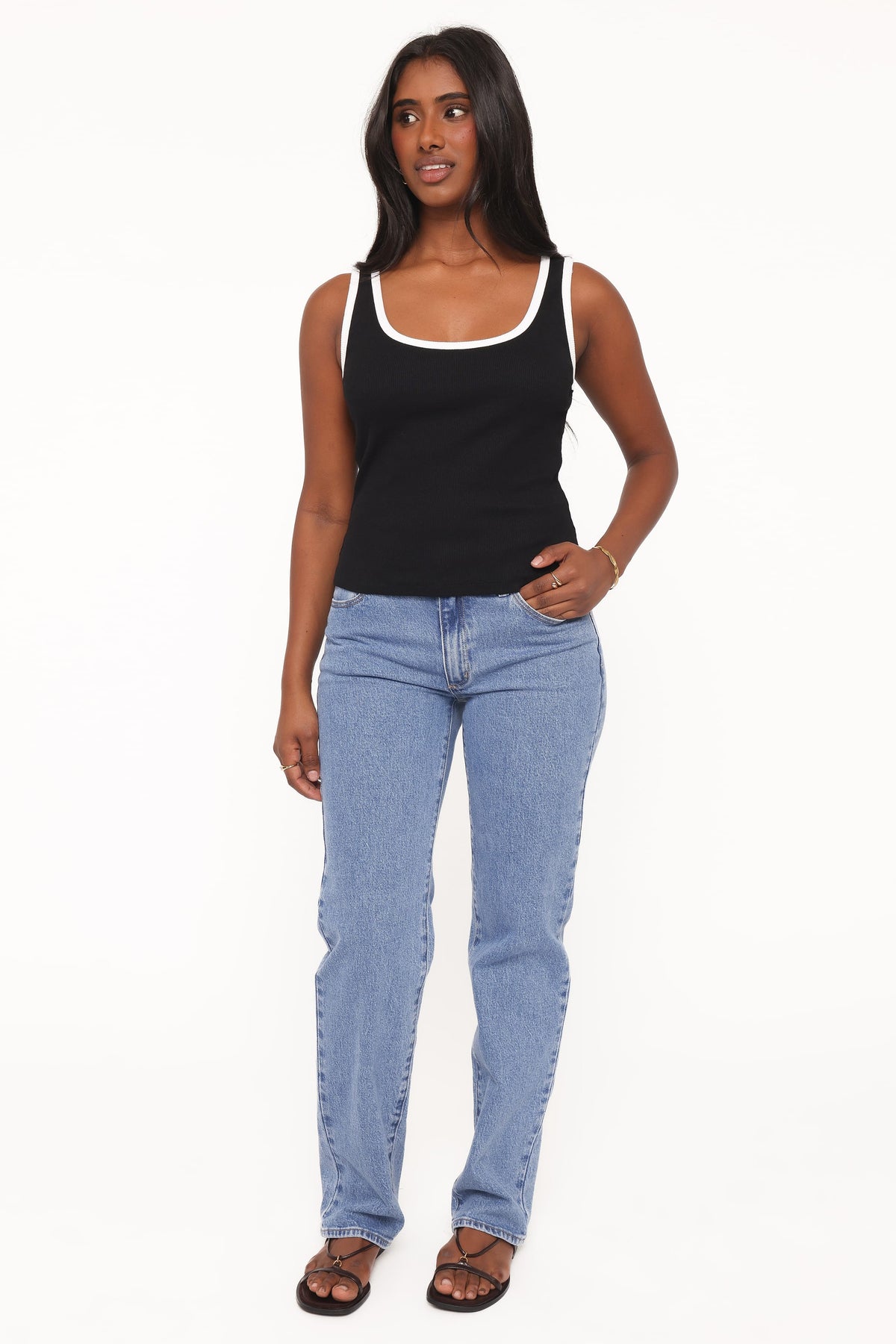 Juanita Knit Top in Black/White – view 5 of 6