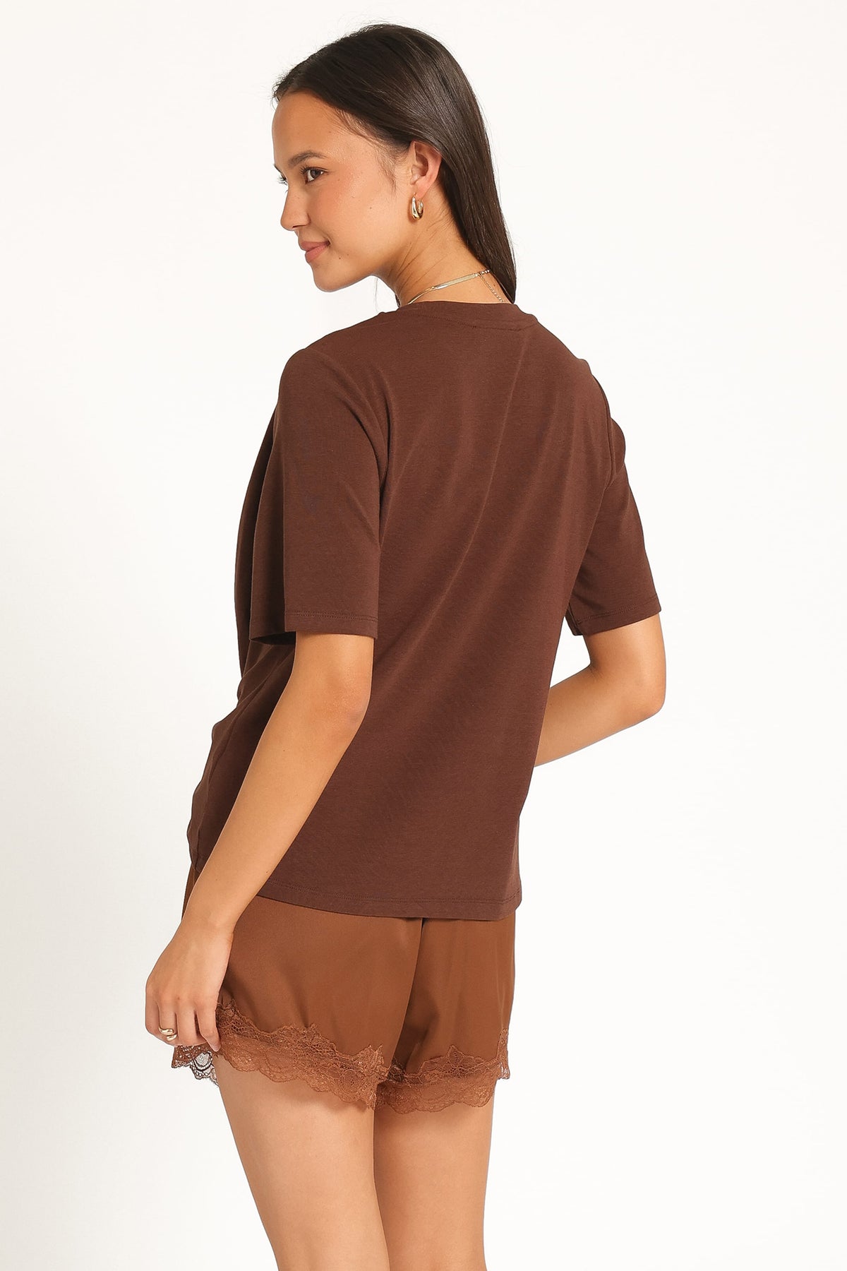 Landon Knit Top in Chocolate – view 4 of 7