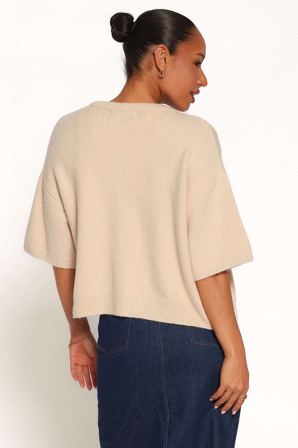 Lilith Knit Top in Beige – view 4 of 6