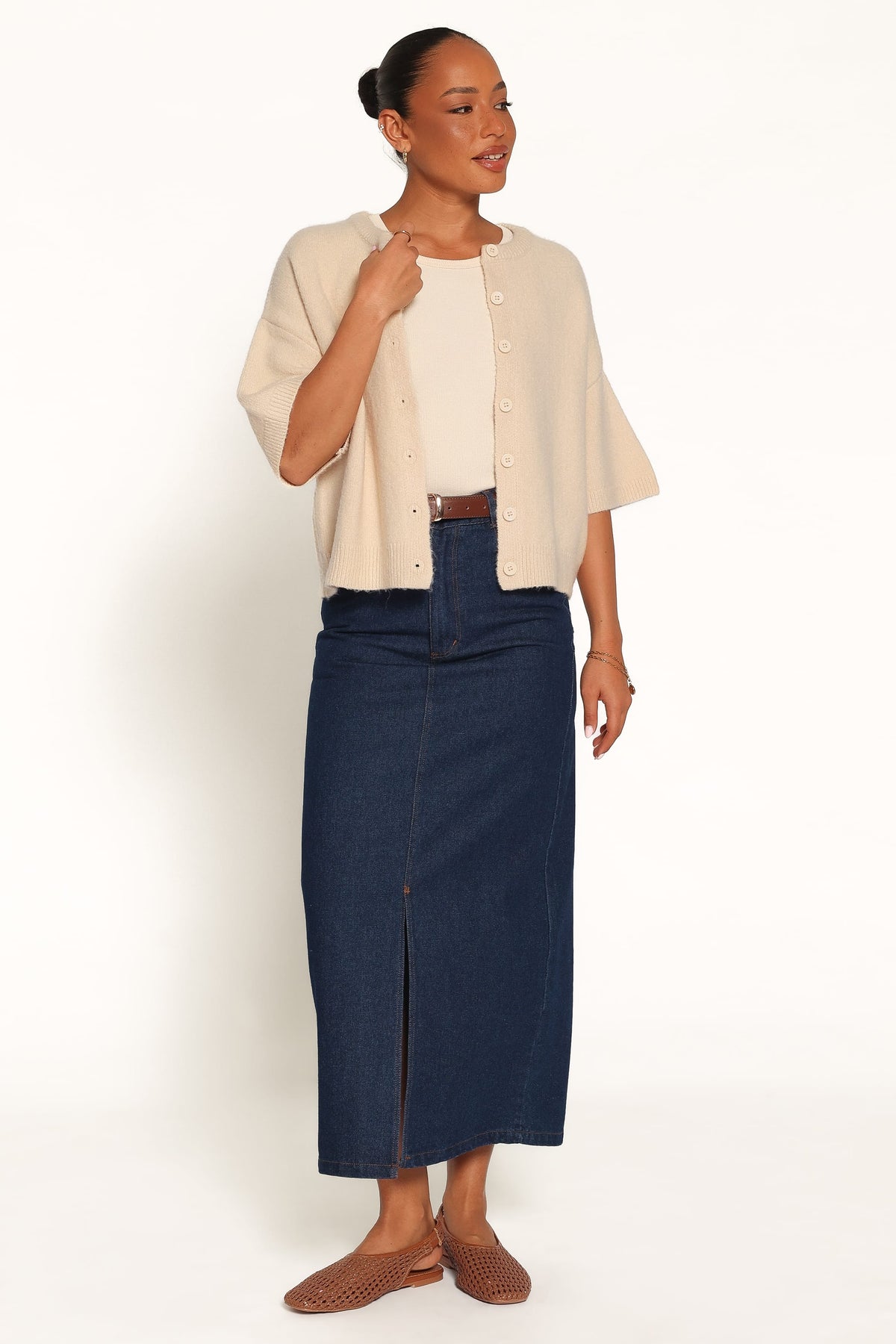 Lilith Knit Top in Beige – view 5 of 6