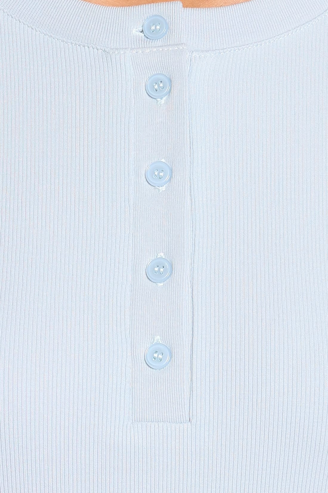 Nicoletta Henley Top in Pale Blue – view 5 of 5