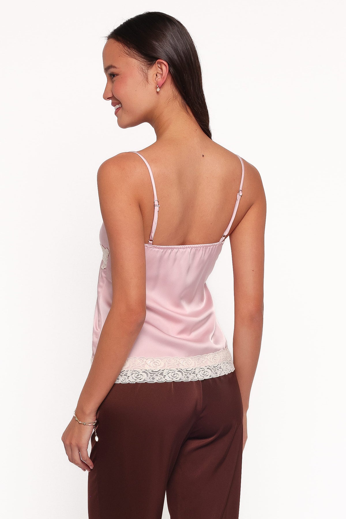 Raine Lace Cami Top in Pink – view 4 of 7