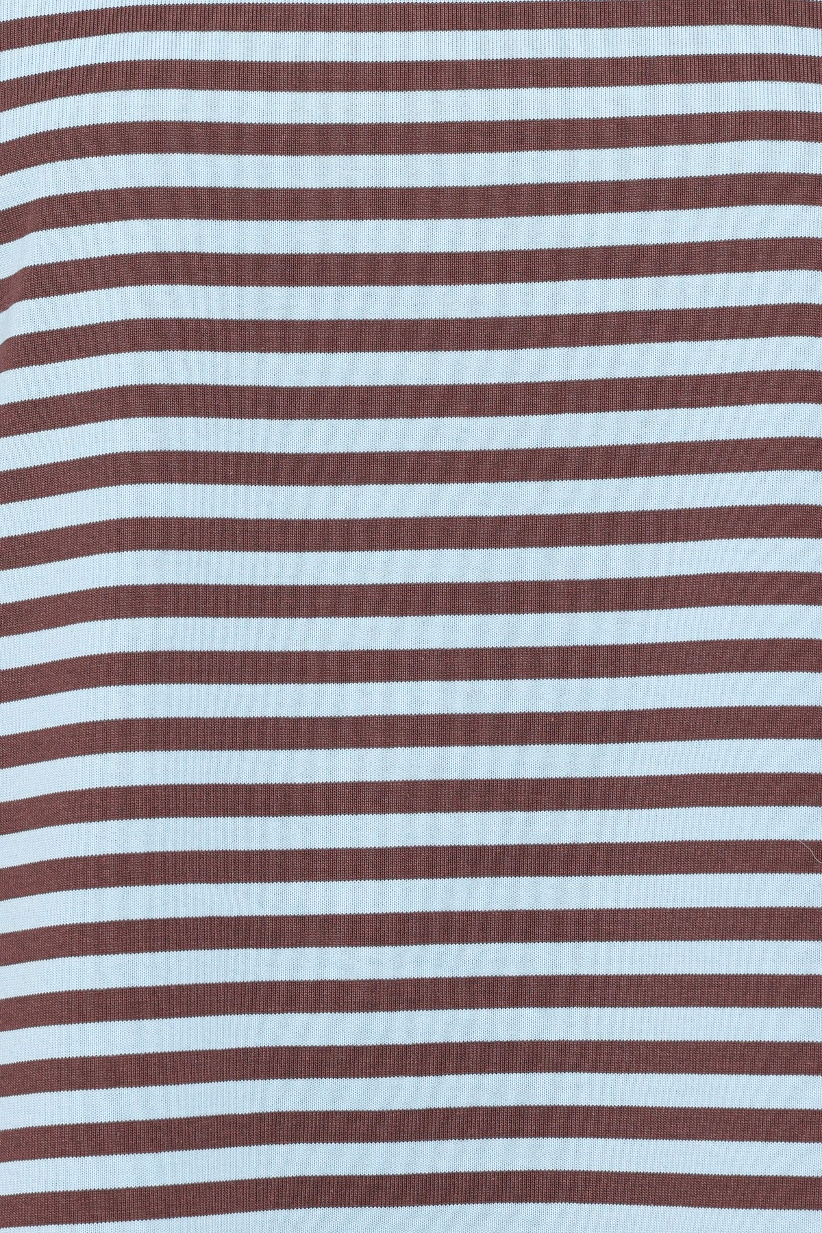 Ruva Long Sleeve Tee in Brown Blue Stripe – view 6 of 6