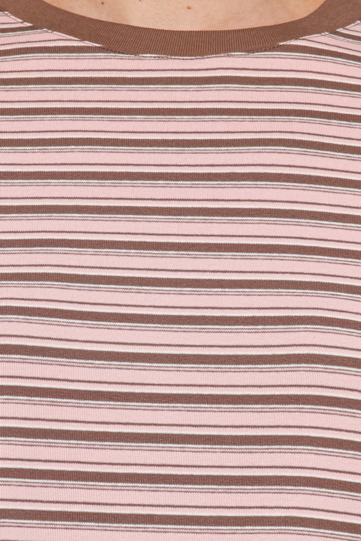 Ruva Long Sleeve Tee in Chocolate Pink Stripe – view 6 of 6