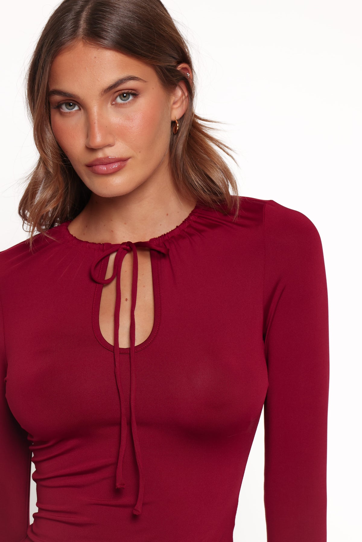 Tuscany Keyhole Top in Burgundy – view 6 of 7