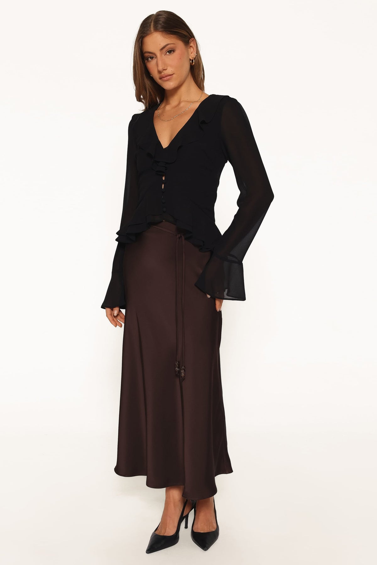 Vilma Ruffle Top in Black – view 5 of 6