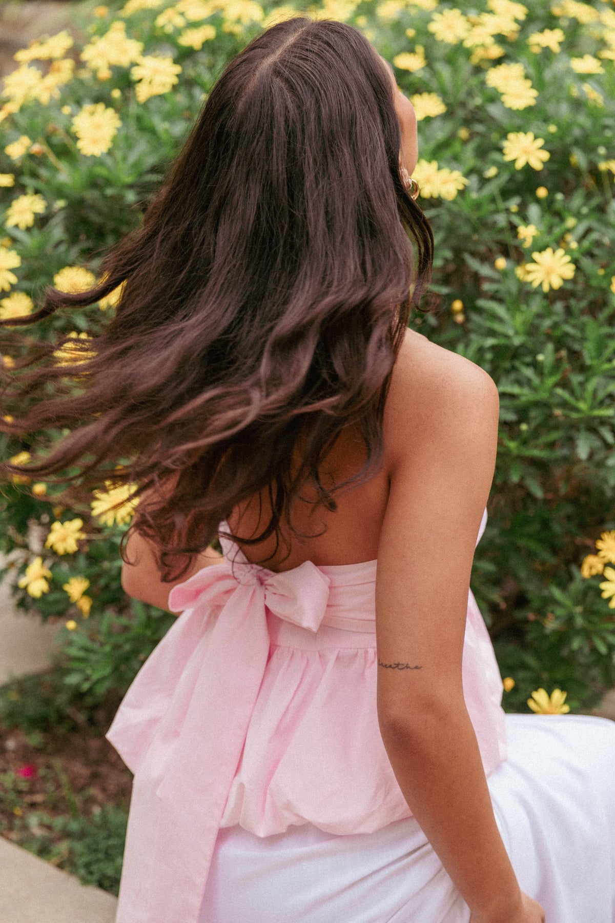 Yvanna Bubble Hem Top in Pink – view 1 of 8